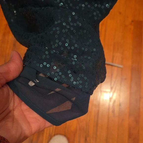 Smart Set Deep Green Sequin Racerback Cami Top - Picture 4 of 6